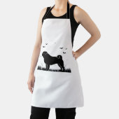 Tablier Carlin Chien - Halloween Lune Silhouette Classique (Insitu)