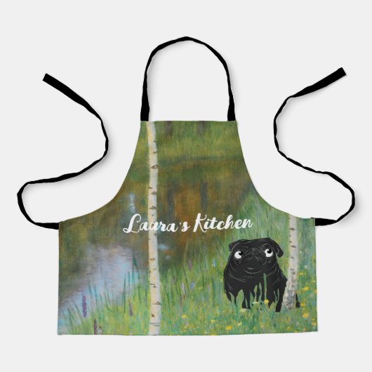 Tablier Carlin Chien mignon Gustav Klimt Forest Enfant (Recto)