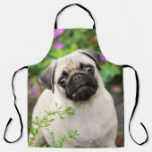 Tablier Carlin de couleur pâle Couleur Puppy Dog Face Pet  (Recto)