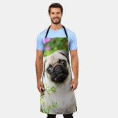 Tablier Carlin de couleur pâle Couleur Puppy Dog Face Pet  (Porté)