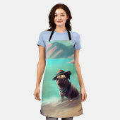 Tablier Carlin profitant de la peinture sur plage (Porté)