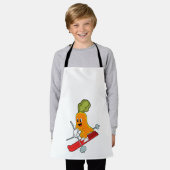 Tablier Carotte en ski avec ski (Porté)