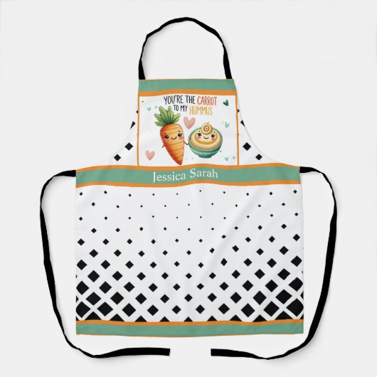 Tablier Carottes et Hummus de Cute Kawaii (Recto)
