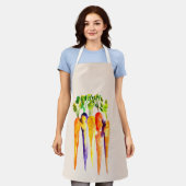 Tablier Carottes mignonnes aquarelle art (Porté)