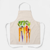 Tablier Carottes mignonnes aquarelle art (Recto)