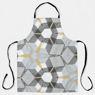 Tablier Carré hexagone coloré : kaléidoscope géométrique.