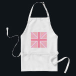 Tablier Carré rose Union Jack/Drapeau<br><div class="desc">Union Drapeau/Jack dans un design carré en rose.</div>