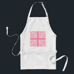 Tablier Carré rose Union Jack/Drapeau<br><div class="desc">Union Drapeau/Jack dans un design carré en rose.</div>