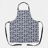 Tablier Carreaux de cuisine bleus et blancs (Recto)
