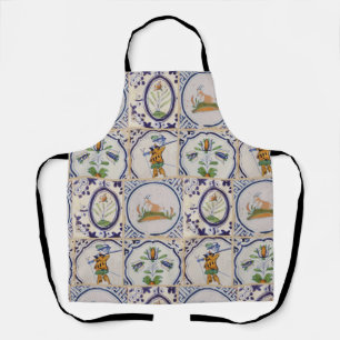 Tablier Carreaux de Delft hollandais vintage Art de la pot