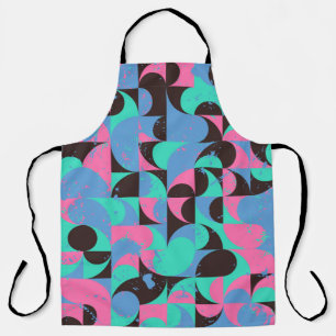 Tablier Carreaux de motif vintages et transparents en noir