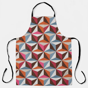 Tablier Carreaux triangles colorés sans couture motif vint
