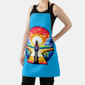 Tablier Carrefour de la vie en Pixelated - Chemin de décis (Insitu)