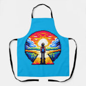 Tablier Carrefour de la vie en Pixelated - Chemin de décis (Recto)