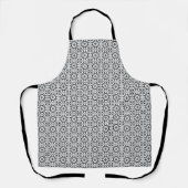Tablier Carrelage de style espagnol noir et blanc (Recto)