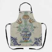 Tablier Carrelage Delft Antique Pot de Fleur Céramique (Recto)