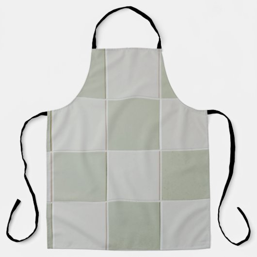 Tablier Carrelage gris et blanc (Recto)