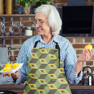 Tablier Carrés 3d verts