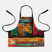 Tablier Carrés colorés Motif d'art Abstrait moderne #04 (Recto)