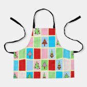 Tablier Carrés de Noël colorés (Recto)