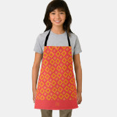 Tablier Carrés et Carrés Peach Yellow Minimal Motif (Insitu)