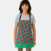 Tablier Carrés et plus Violet Marine Minimal Motif (Insitu)