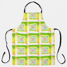 Carrés gonflés 3D vert citron jaune bleu rose
