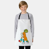 Tablier Carrot at cricket with cricket bat (Porté)