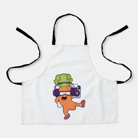 Tablier Carrot at Music with Headphone (Recto)