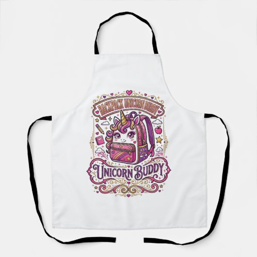 Tablier Cartable Licorne Copain Licorne Conception De Merc (Recto)