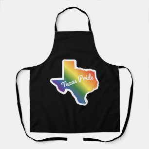 Tablier Carte arc-en-ciel du Texas Design pour la fierté L