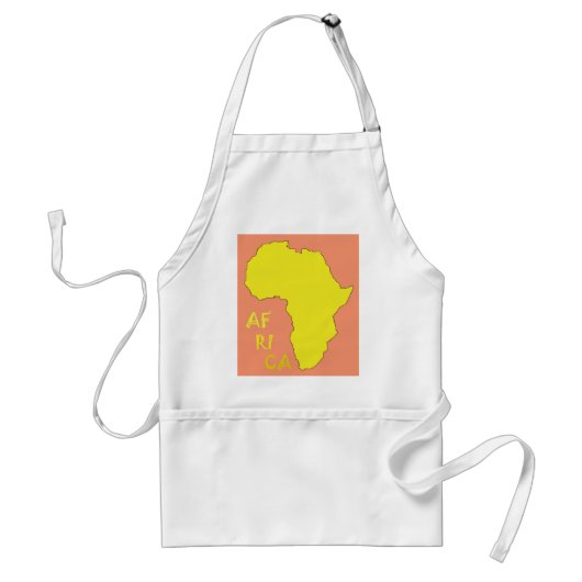 Tablier Carte d'Afrique jaune funky (Devant)