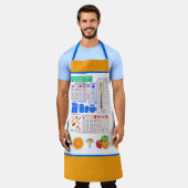 Tablier Carte de conversion de cuisine colorée (Porté)