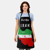 Tablier Carte de l'Iran avec drapeau et emblème (Porté)
