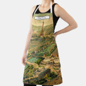 Tablier Carte de l'Oiseau de Paris antique (Insitu)