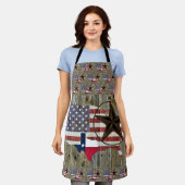 Tablier Carte du drapeau de l'État d'étoile seule du Texas (Porté)