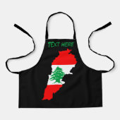 Tablier Carte du Liban avec drapeau (Recto)