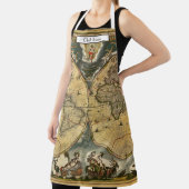 Tablier Carte du monde antique J. Blaeu 1664 (Insitu)