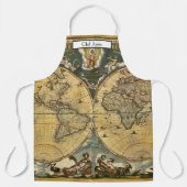 Tablier Carte du monde antique J. Blaeu 1664 (Recto)