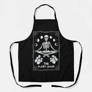 Tablier Carte Plante Lover Tarot Halloween Skeleton Moon