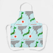 Tablier Carte sismique du séisme au Japon (Recto)