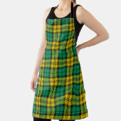 Tablier Carte Tartan Campbell Blackwatch jaune vert (Insitu)
