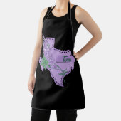 Tablier Carte Texas Etat de l'Amérique Bluebonnet Violet F (Insitu)