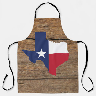 Tablier Carte Texas Lone Star sur Barnwood