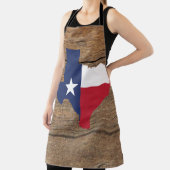 Tablier Carte Texas Lone Star sur Barnwood (Insitu)
