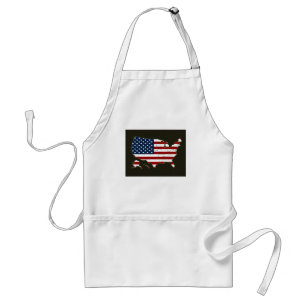 Tablier Carte USA avec drapeau américain