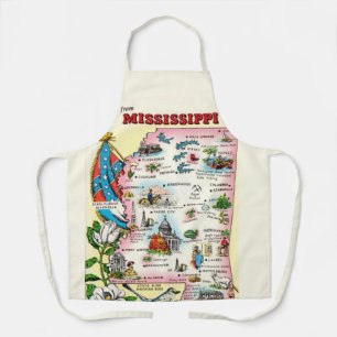 Tablier Carte Vintage de l'état du Mississippi