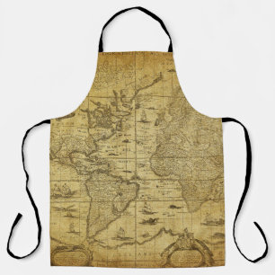 Tablier Carte vintage du monde 1635