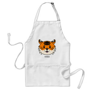 Tablier Carton doux et souriant tigre