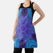 Tablier Carton Mandala Flower bleu et violet (Insitu)